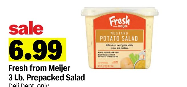 Fresh from Meijer 3 Lb. Prepacked Salad