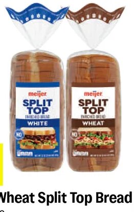 Meijer White or Wheat Split Top Bread at Meijer