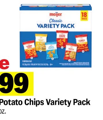 Meijer Potato Chips Variety Pack