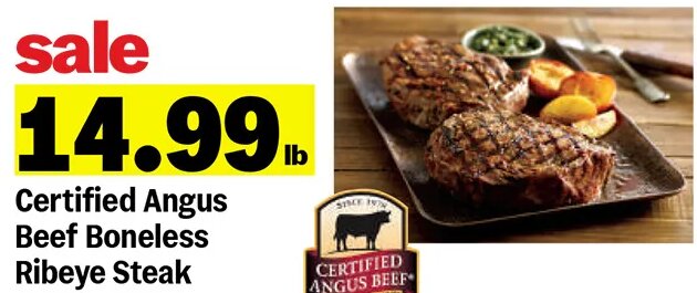 Certified Angus Beef Boneless Ribeye Steak