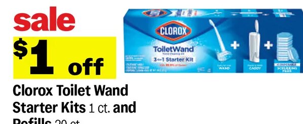 Clorox Toilet Wand Starter Kits and Refills