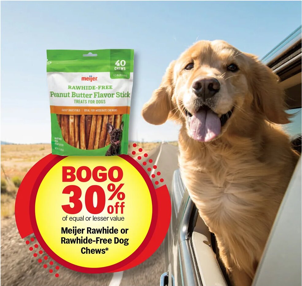 Meijer Rawhide or Rawhide-Free Dog Chews
