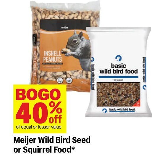 Meijer Wild Bird Seed or Squirrel Food