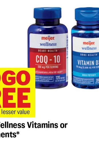 Meijer Wellness Vitamins or Supplements