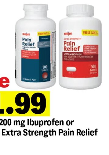 Meijer 200 mg Ibuprofen or 500 mg Extra Strength Pain Relief