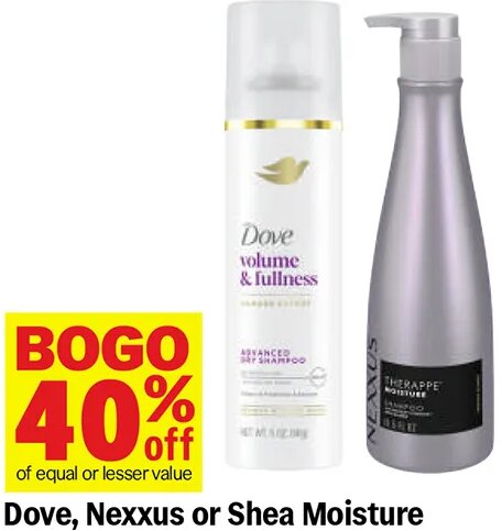 Dove, Nexxus or Shea Moisture Hair Care Products