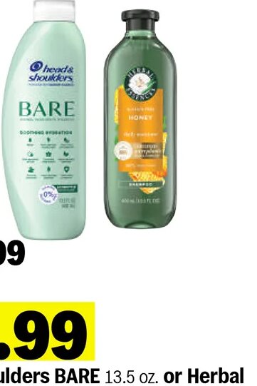 Head & Shoulders BARE or Herbal Essences Pure Plants Hair Care Products at Meijer