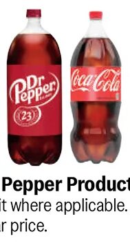 Coca-Cola, Pepsi, 7UP or Dr Pepper Products