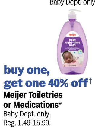 Meijer Toiletries or Medications*