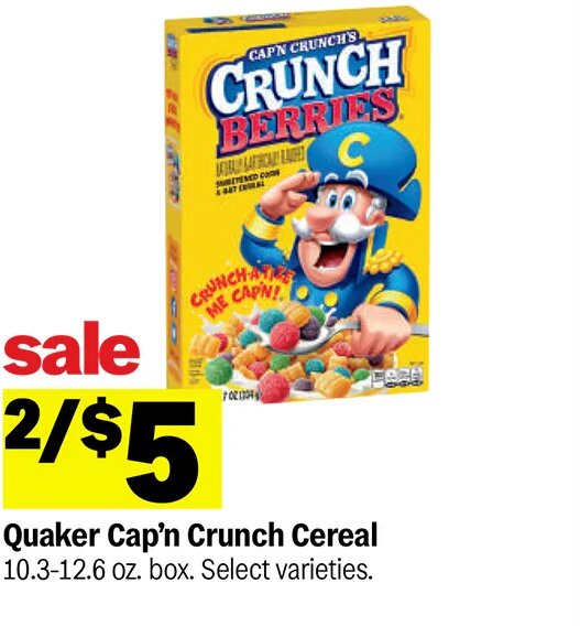 Quaker Cap'n Crunch Cereal at Meijer