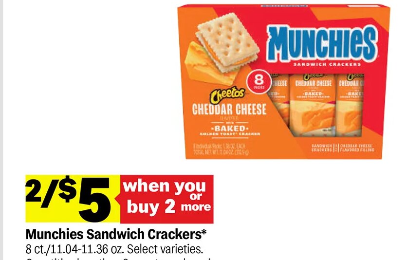 Munchies Sandwich Crackers at Meijer