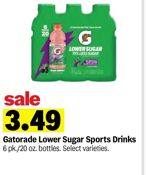 Gatorade Lower Sugar Sports Drinks at Meijer