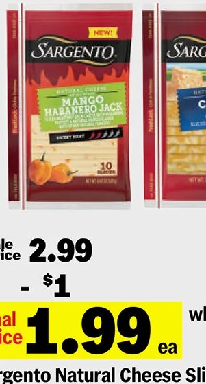 Sargento Natural Cheese Slices at Meijer