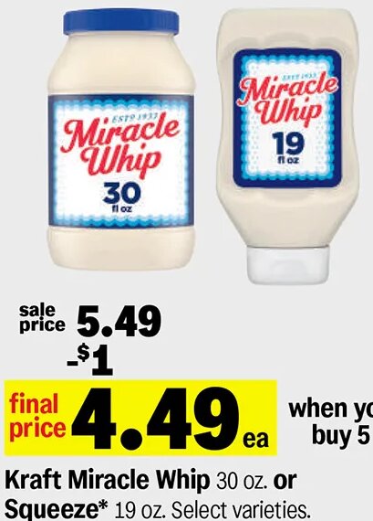 Kraft Miracle Whip at Meijer