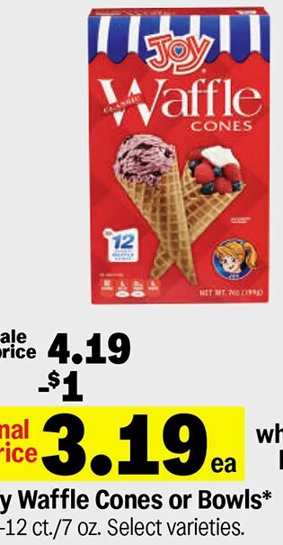 Joy Waffle Cones or Bowls