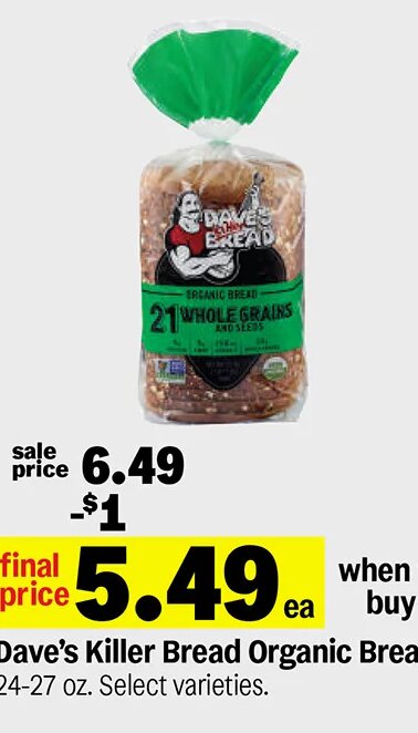 Dave's Killer Bread Organic Bread at Meijer