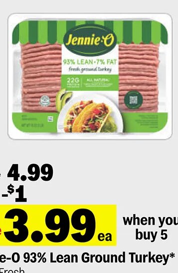 Jennie-O 93% Lean Ground Turkey at Meijer