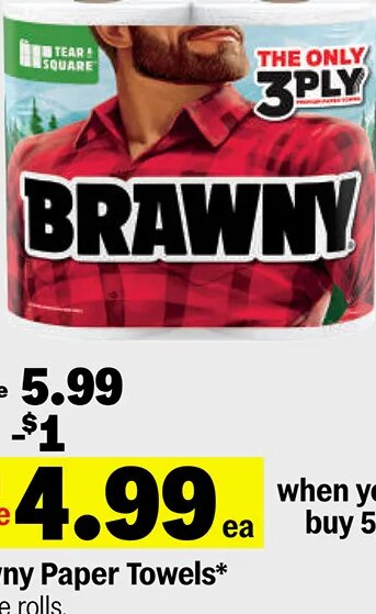 Brawny Paper Towels* at Meijer
