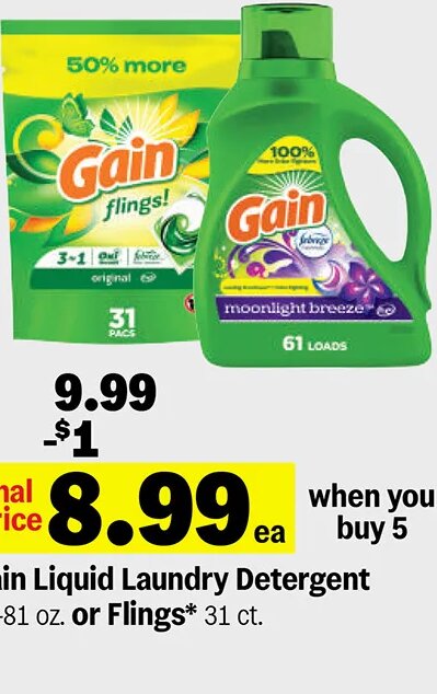 Gain Liquid Laundry Detergent