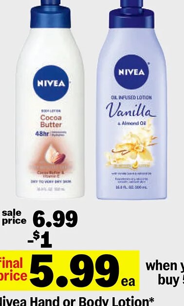 Nivea Hand or Body Lotion*