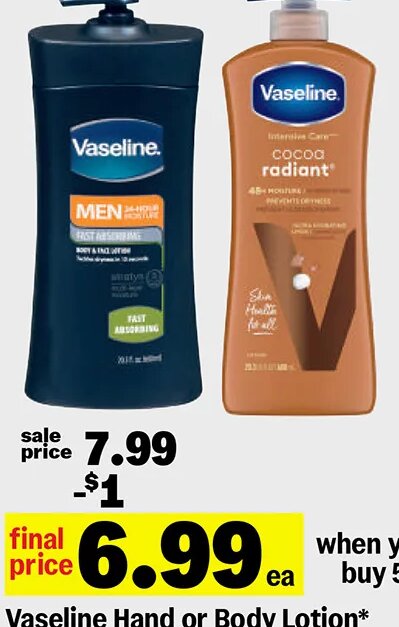 Vaseline Hand or Body Lotion*