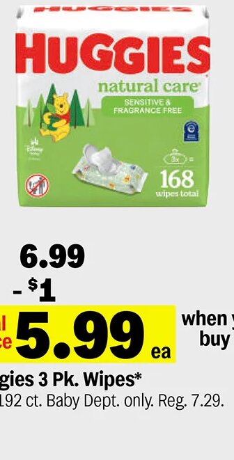 Huggies 3 Pk. Wipes at Meijer