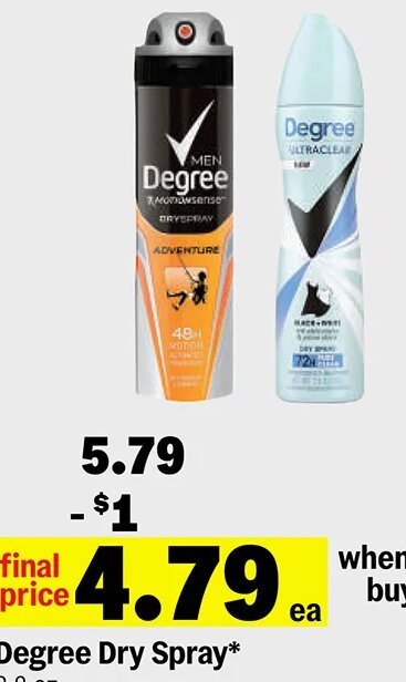 Degree Dry Spray