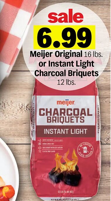 Meijer Original 16 lbs. or Instant Light Charcoal Briquets