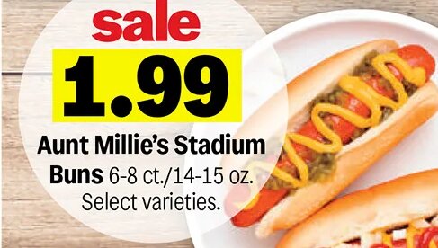 Aunt Millie's Stadium Buns