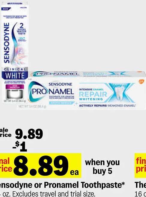 Sensodyne or Pronamel Toothpaste