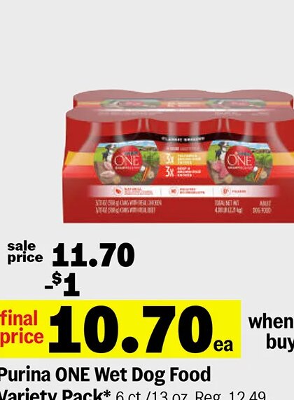 Purina ONE Wet Dog Food Variety Pack* at Meijer