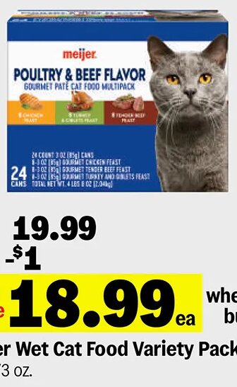 Meijer Wet Cat Food Variety Pack*
