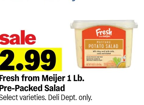 Fresh from Meijer 1 Lb. Pre-Packed Salad at Meijer