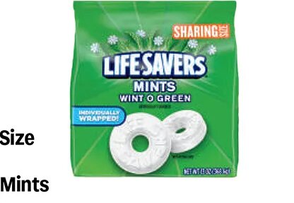 Lifesavers Sharing Size Wint-O-Green or Pep-O-Mint Breath Mints Bagged Candy at Meijer
