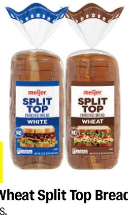 Meijer White or Wheat Split Top Bread at Meijer