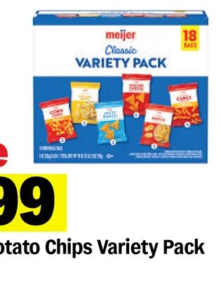 Meijer Potato Chips Variety Pack at Meijer