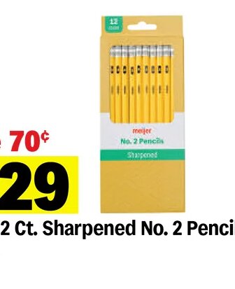 Meijer 12 Ct. Sharpened No. 2 Pencils