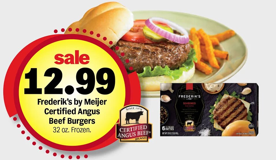 Frederik's by Meijer Certified Angus Beef Burgers