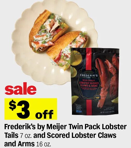 Frederik's by Meijer Twin Pack Lobster Tails and Scored Lobster Claws and Arms