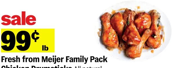 Fresh from Meijer Family Pack Chicken Drumsticks