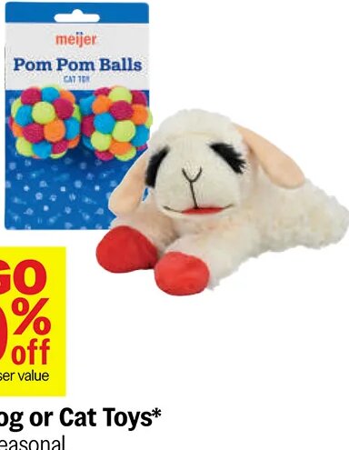 Meijer Pom Pom Balls Cat Toy