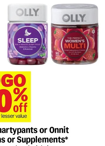 Olly, Smartypants or Onnit Vitamins or Supplements