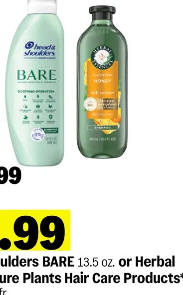 Head & Shoulders BARE 13.5 oz. or Herbal Essences Pure Plants Hair Care Products* at Meijer