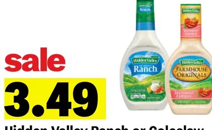 Hidden Valley Ranch or Coleslaw Dressing at Meijer