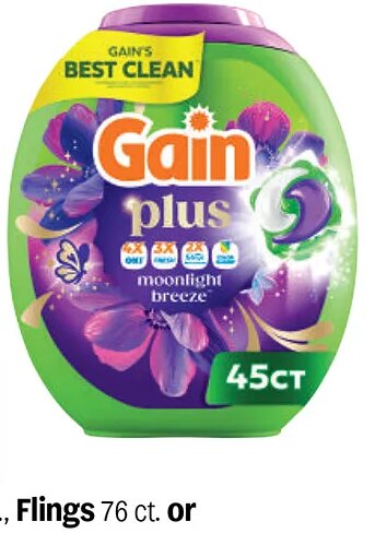 Gain Liquid Laundry Detergent, Flings or Super Flings at Meijer
