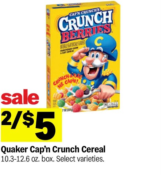 Quaker Cap'n Crunch Cereal at Meijer