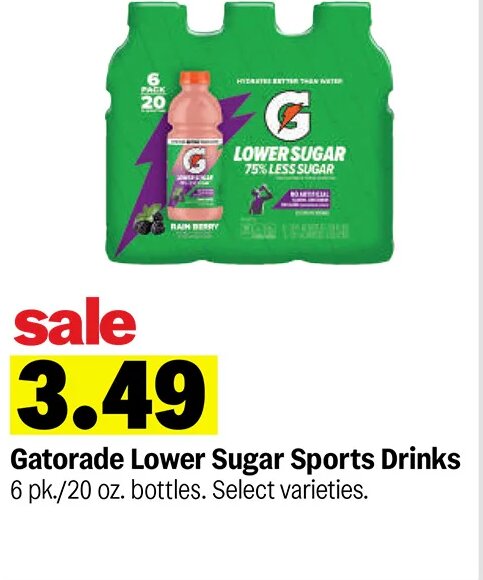 Gatorade Lower Sugar Sports Drinks at Meijer