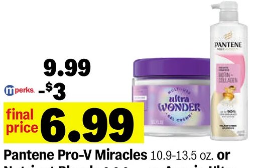 Pantene Pro-V Miracles or Nutrient Blends or Aussie Ultra Wonder Hair Care Products at Meijer