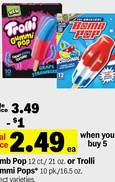 Bomb Pop or Trolli Gummi Pops