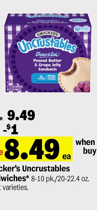 Smucker's Uncrustables Sandwiches